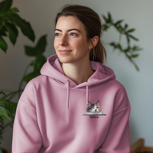 Custom Pet With Line Pocket Hoodie