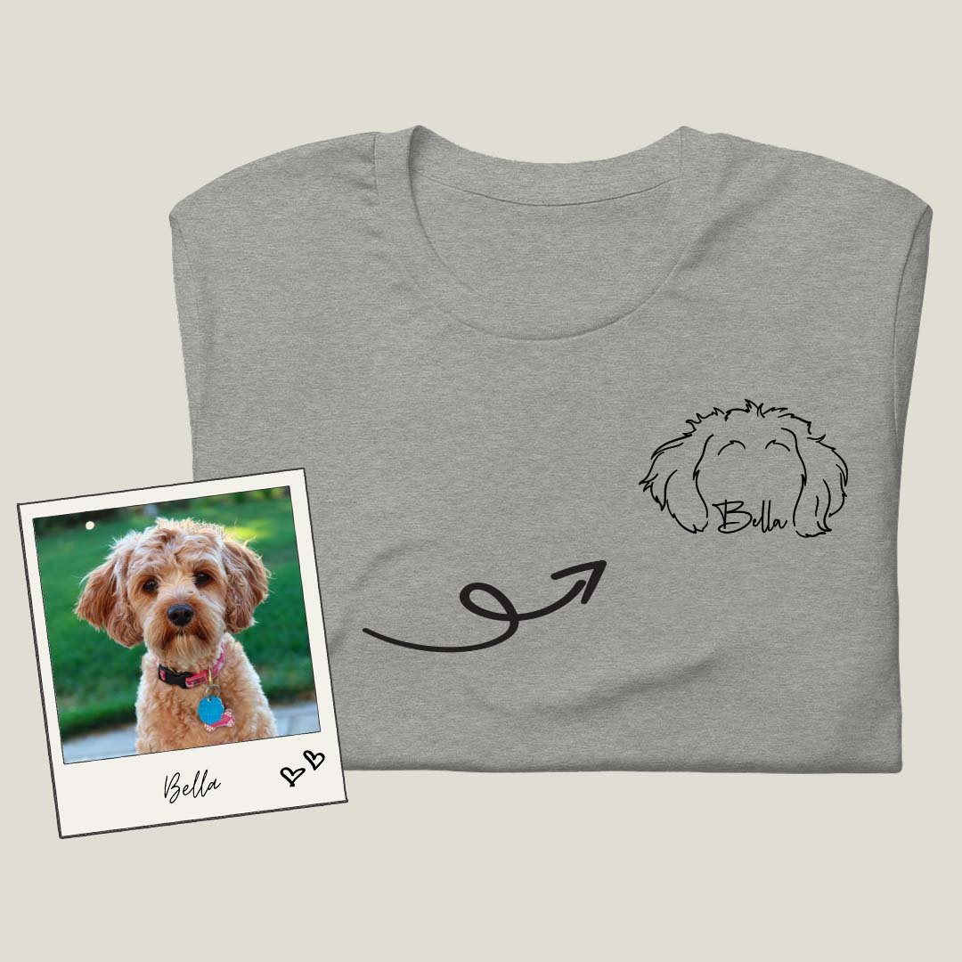 Custom Pet Ear Pocket T-Shirt