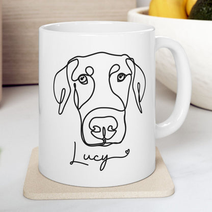 Custom Modern Line Art Mug