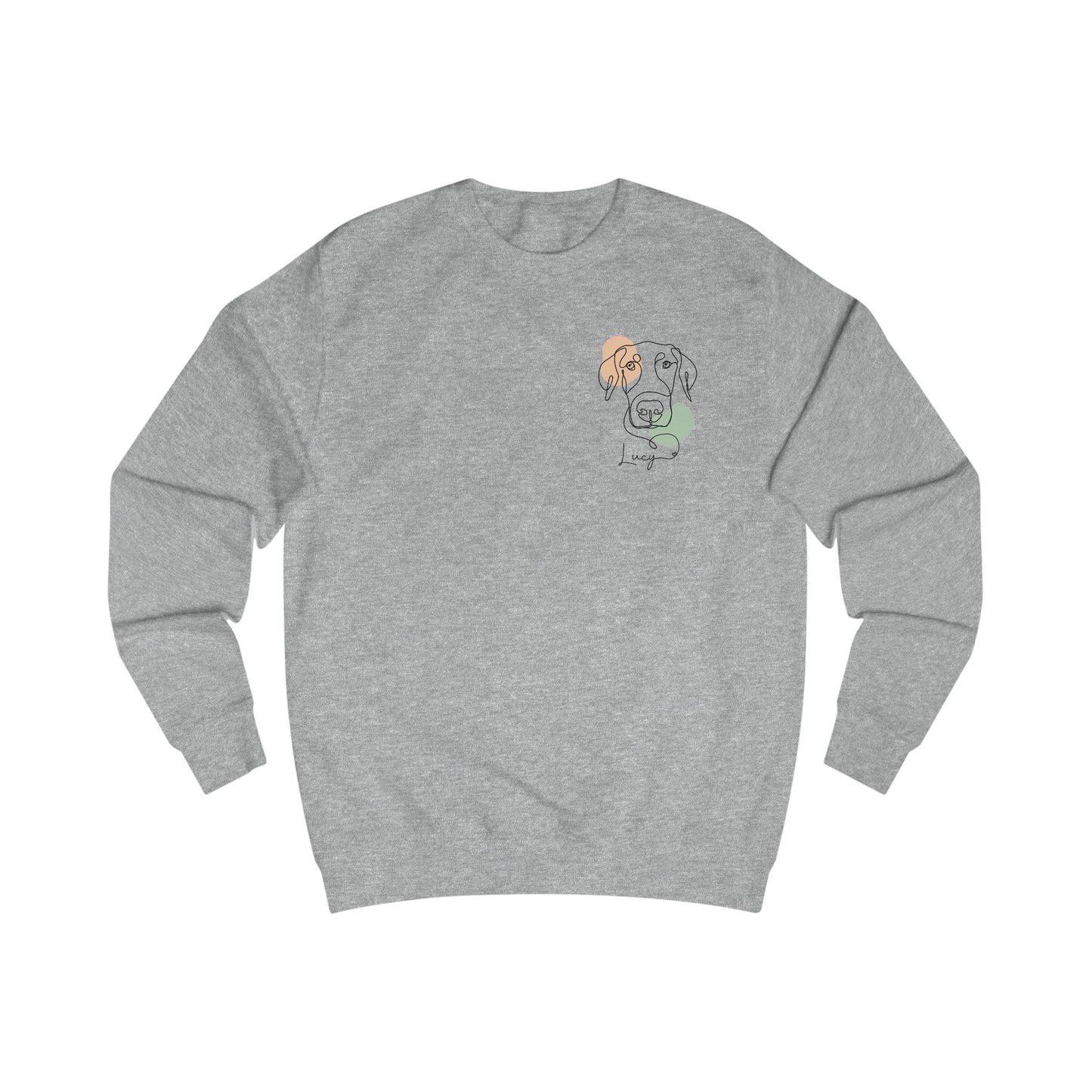 Custom Modern Line Art With Patch Pocket Sweatshirt