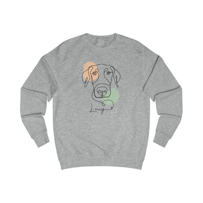 Custom Modern Line Art With Patch Sweatshirt