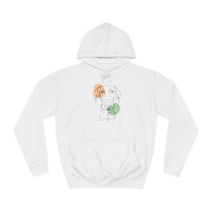 Custom Modern Line Art With Patch Hoodie