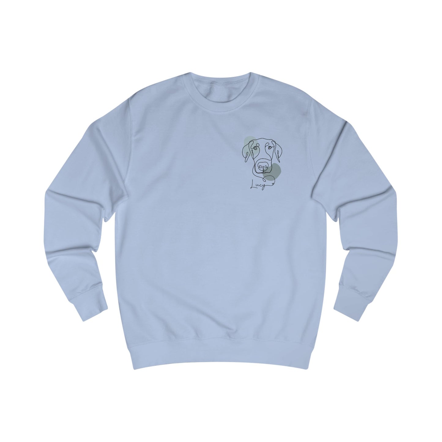 Custom Modern Line Art With Patch Pocket Sweatshirt