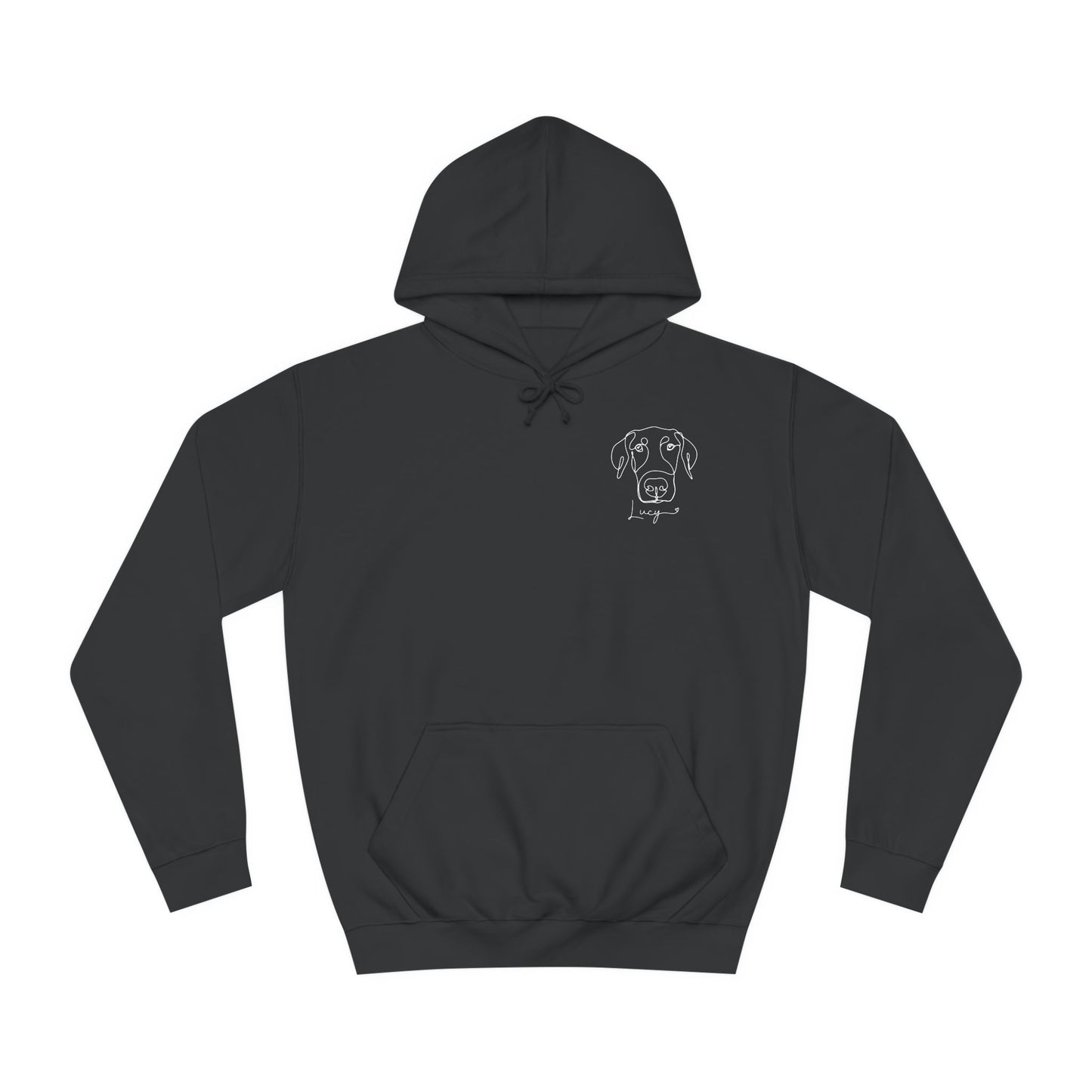 Custom Modern Line Art Pocket Hoodie