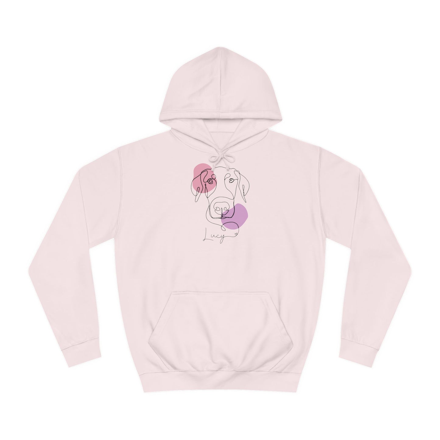 Custom Modern Line Art With Patch Hoodie