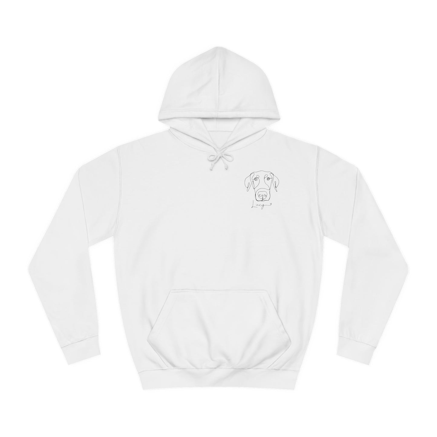 Custom Modern Line Art Pocket Hoodie