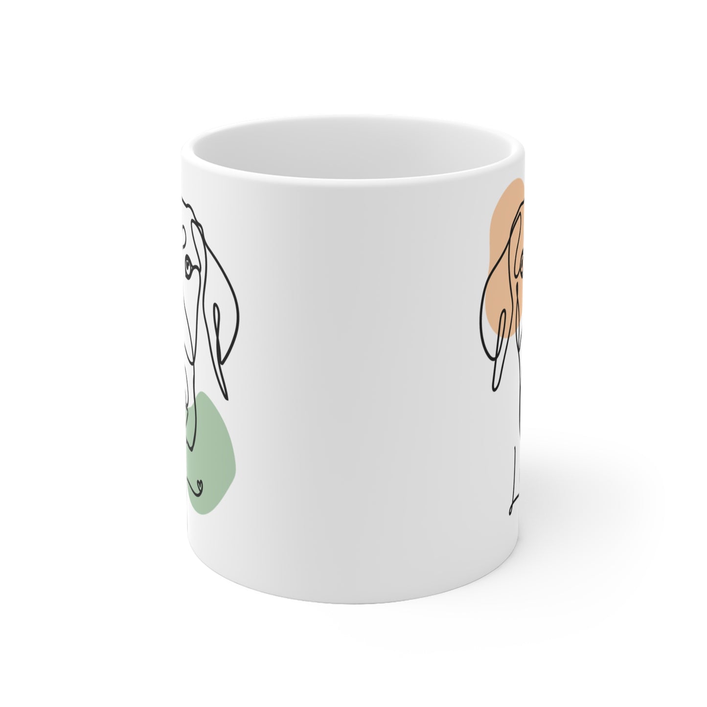 Custom Modern Line Art Patch Mug