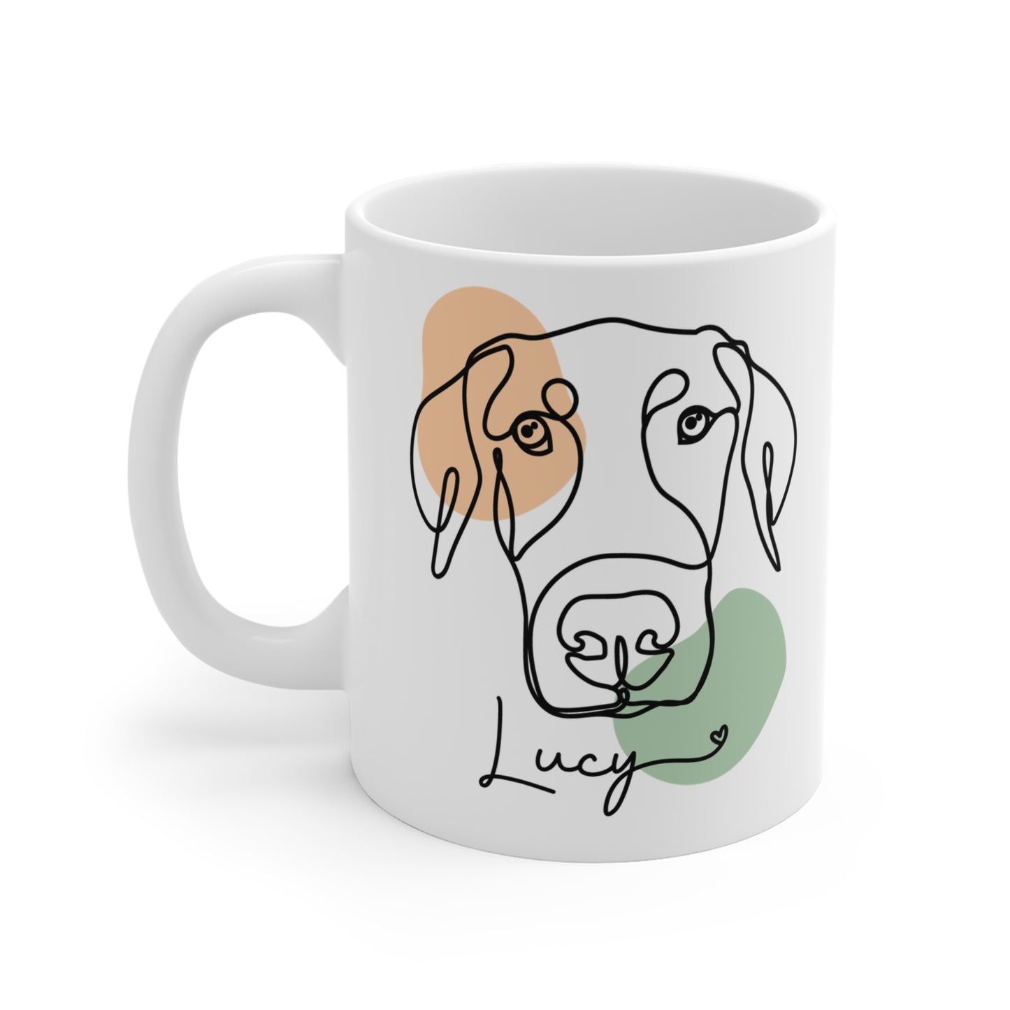 Custom Modern Line Art Patch Mug