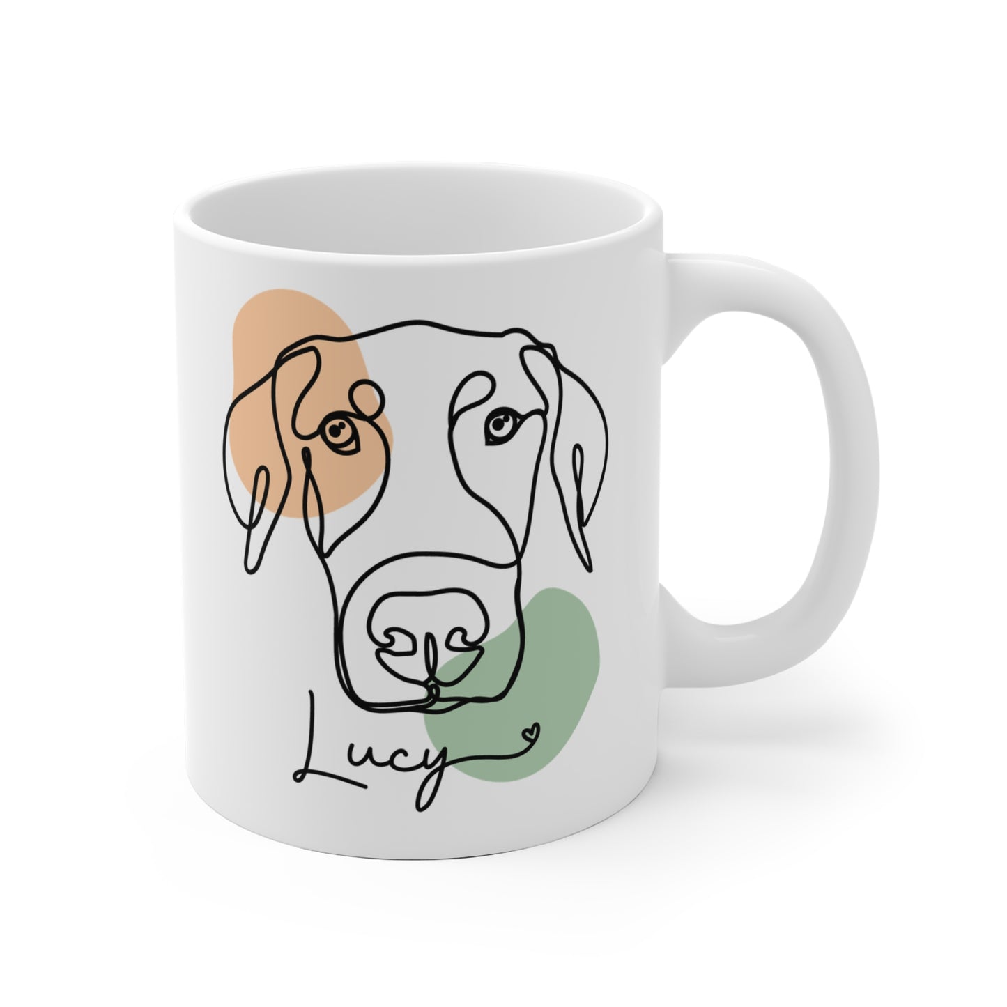 Custom Modern Line Art Patch Mug