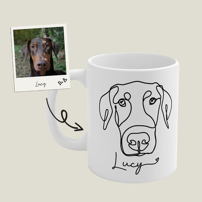 Custom Modern Line Art Mug